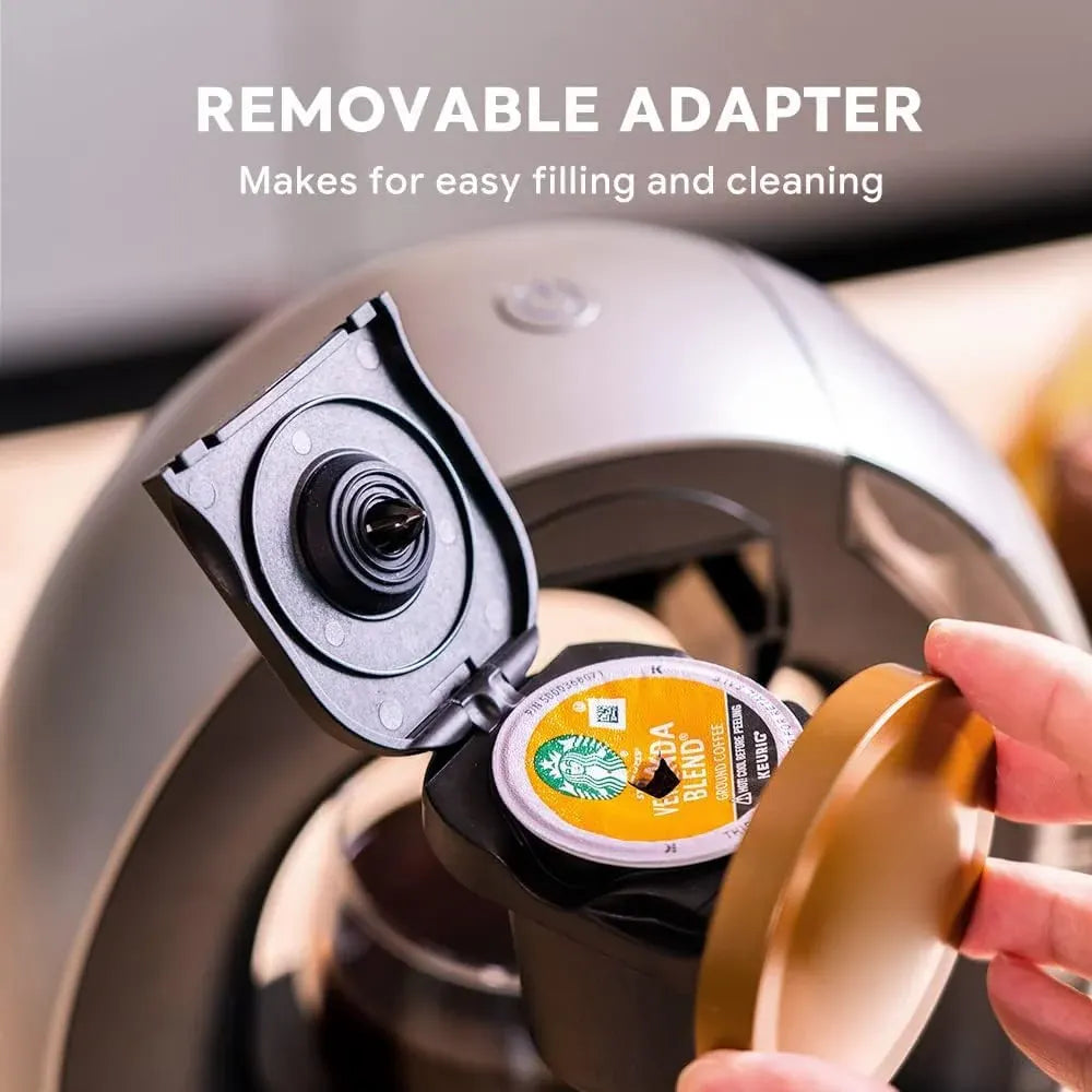Pod and Grounds Single-Serve Coffee Maker, 2 in 1 One Cup Coffee Machine Compatible with K-Cup Pod & Coffee Grounds/Tea, Compact Design, 4-8oz, Grey