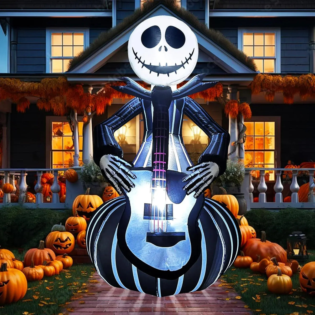 10 FT Halloween Inflatables Archway with Ghost and Build-in LEDs, Blow Up Yard Decorations, Spooky Face Scary Halloween Party Decorations, Large Outdoor Inflatable for Graveyard, Garden, and Lawn