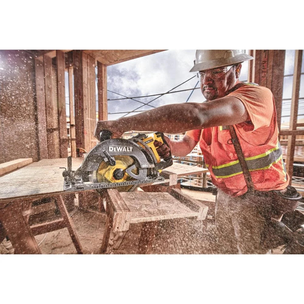 FLEXVOLT 60V MAX* 7-1/4 Worm Drive Style Saw (9.0Ah Battery) Kit DCS577X1 from
