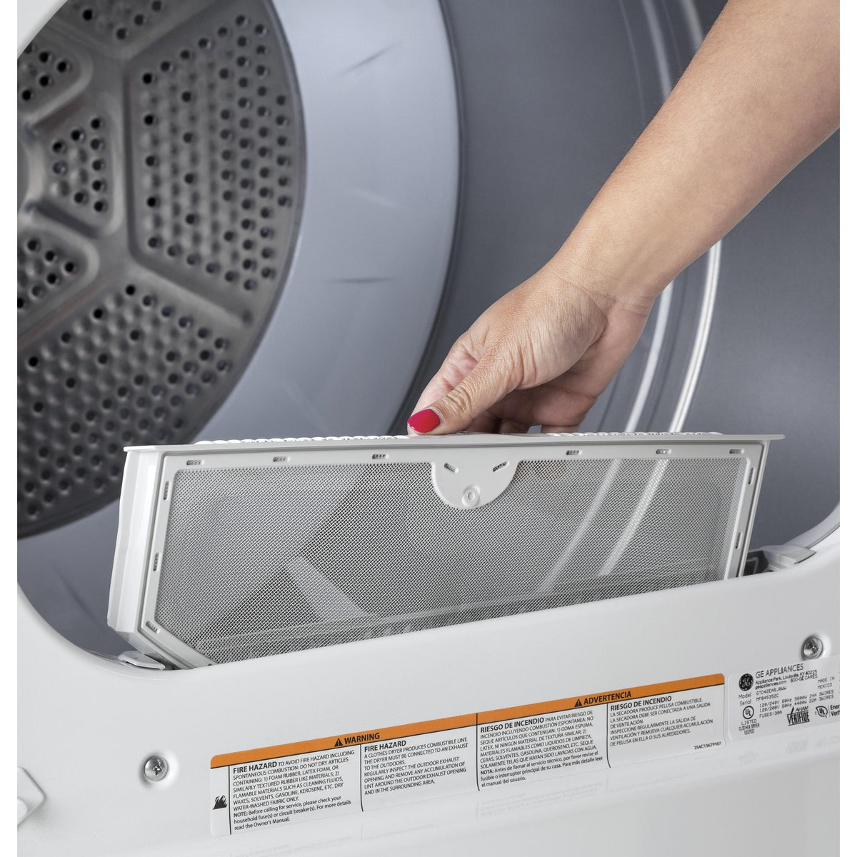 GE 7.2 cu. ft. Electric Dryer GTD42EASJWW