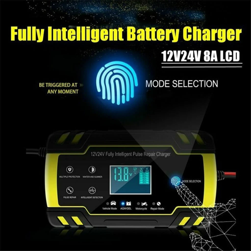 Buodes Summer Savings Clearance Spring Newness Smart Battery Charger 12 / 24V 8A 150Ah Car Battery Charger Car