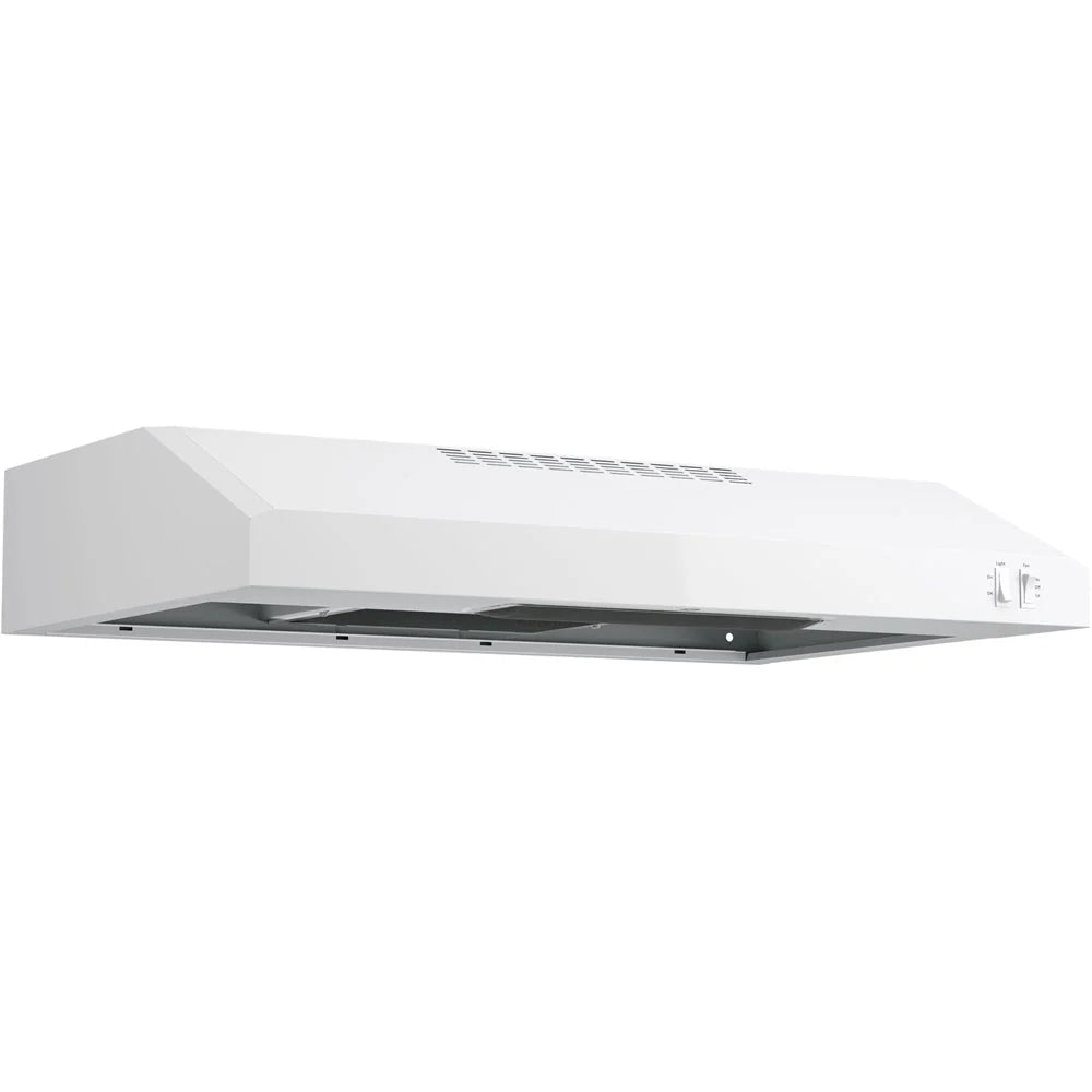 GE - 30 Convertible Range Hood - White on white