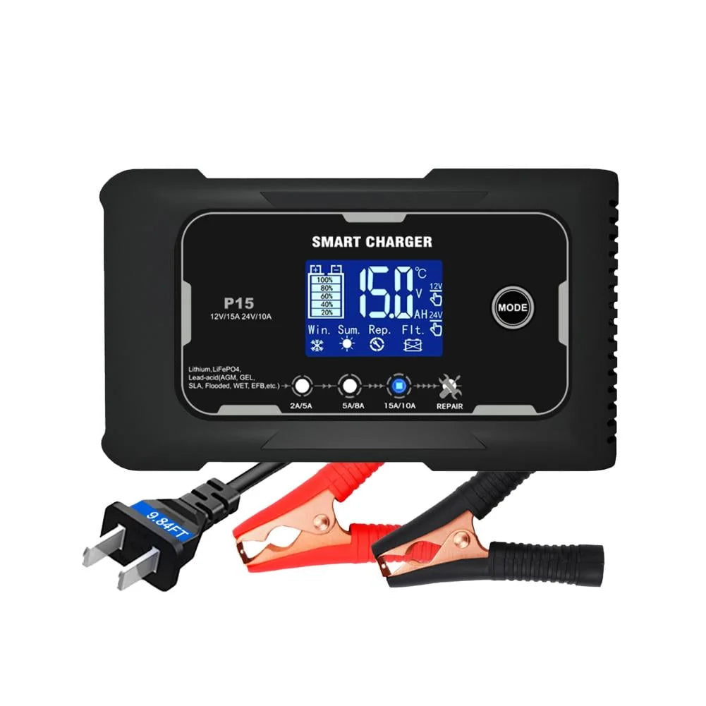 20A Car Motor Battery Charger Automatic Pulse Repair for AGM Lithium Lead-A O2A7
