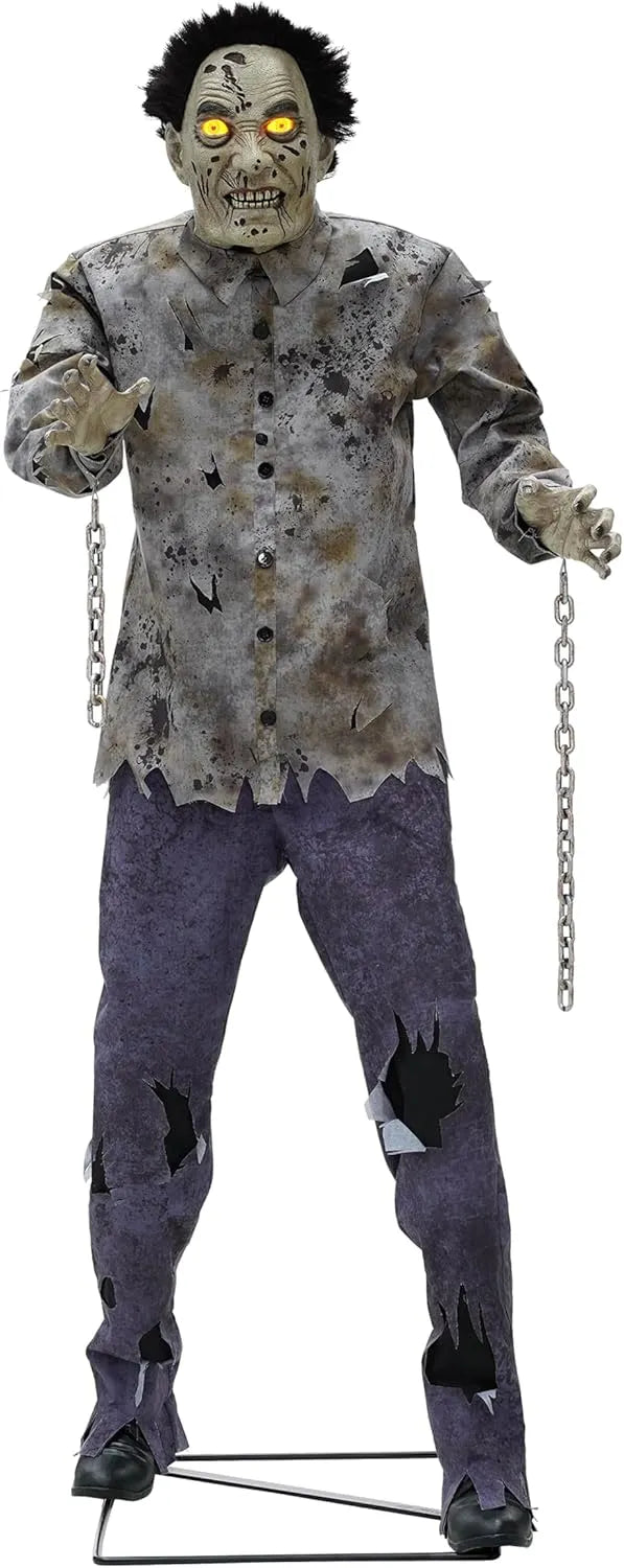 Haunted Hill Farm Motion-Activated Wicked Sitchwick Sisters, Plug-in Talking Scare Halloween Animatronics for Indoor or Covered Outdoor Display, Creepy and Modern Fright Props for Home