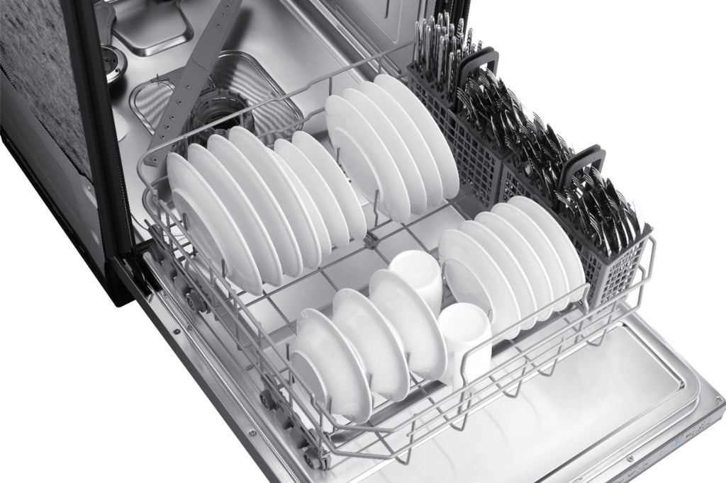 Samsung - StormWash 24 Top Control Built-In Dishwasher with AutoRelease Dry, 3rd Rack, 42 dBA - Stainless steel