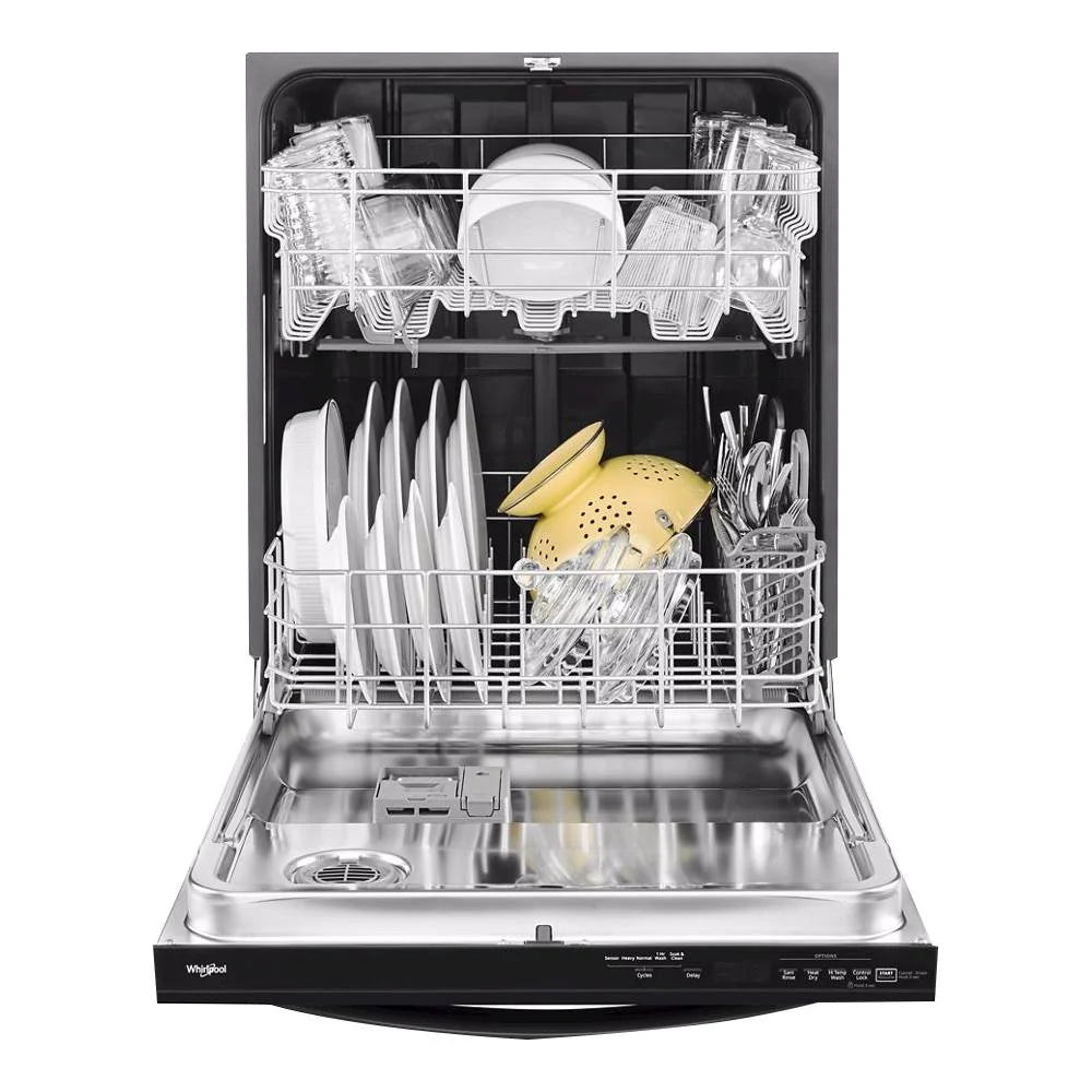 Whirlpool - 24 Built-In Dishwasher - Black