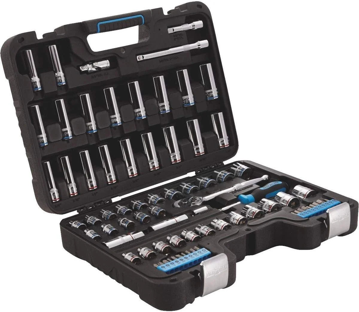 Channellock Standard/Metric 3/8 Drive 6-Point Combination Socket Set (76-Piece)