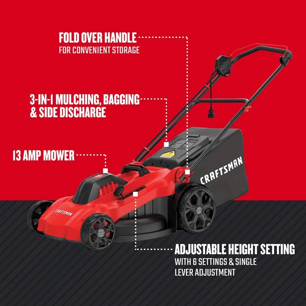 CRAFTSMAN Electric Lawn Mower�� 20-Inch�� Corded�� 13-Ah (CMEMW213)
