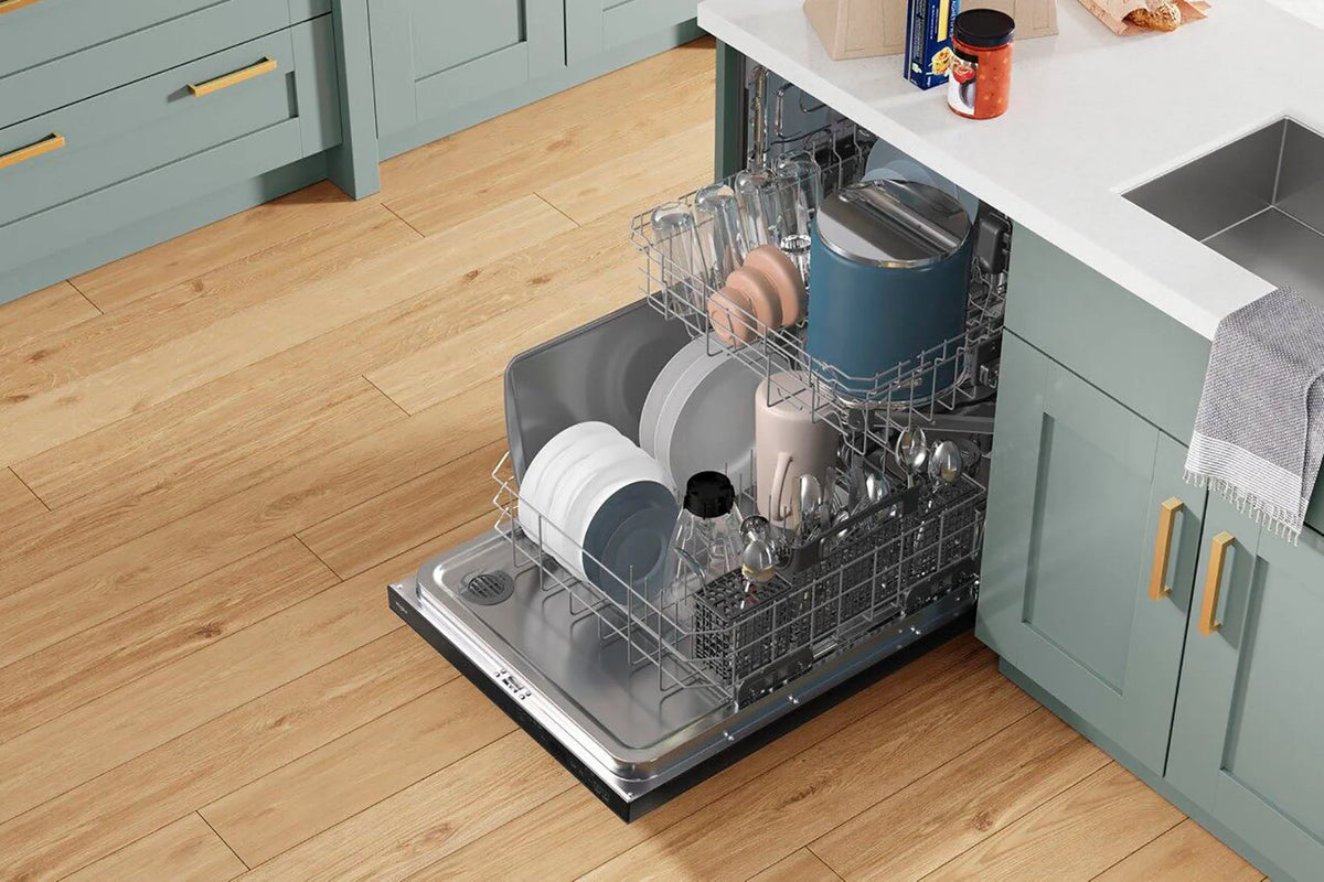 Whirlpool - 24 Top Control Built-In Dishwasher with Stainless Steel Tub, Large Capacity with Tall Top Rack, 50 dBA - Black