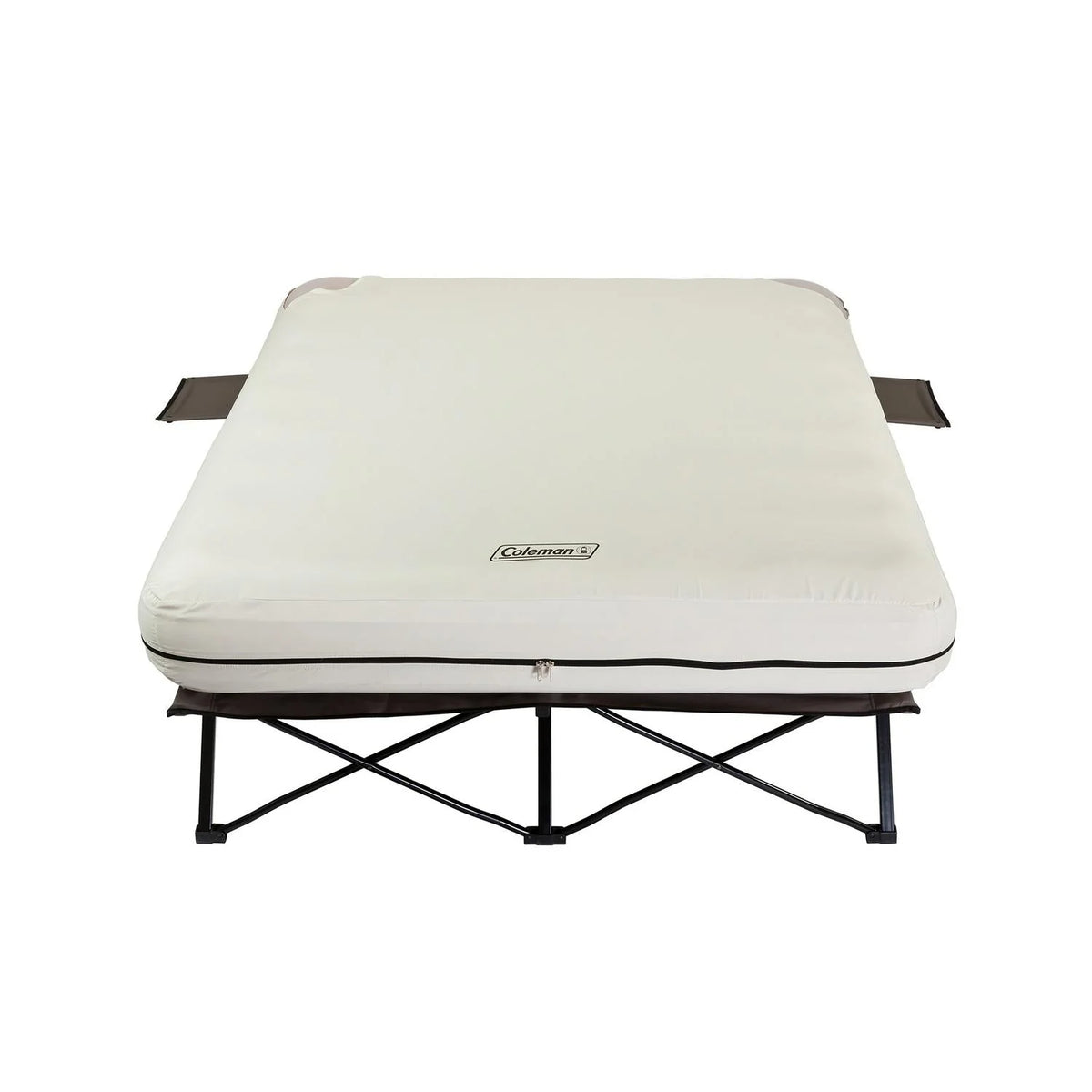 Coleman Cot and Thick Queen Air Mattress Combo Side Tables， Pump Included