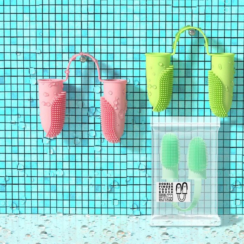 Finger Toothbrush for Dogs and Cats with Dual Design and 800  Bristles