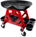 Durable Mechanic Stool Chair With Wheels, Heavy Duty Garage Shop Rolling Seat, Car Detailing Creeper With Tool Tray for Workshop, Auto Repair Shop and Home