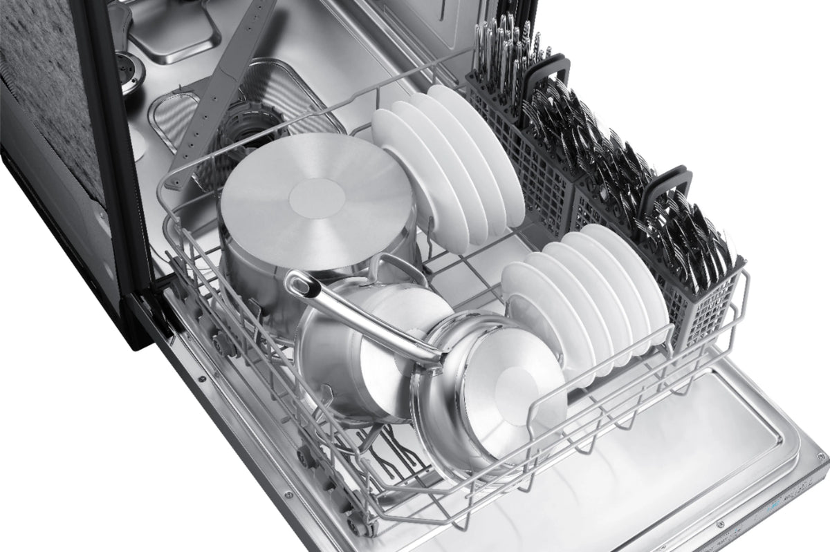 Samsung - StormWash 24 Top Control Built-In Dishwasher with AutoRelease Dry, 3rd Rack, 42 dBA - Stainless steel
