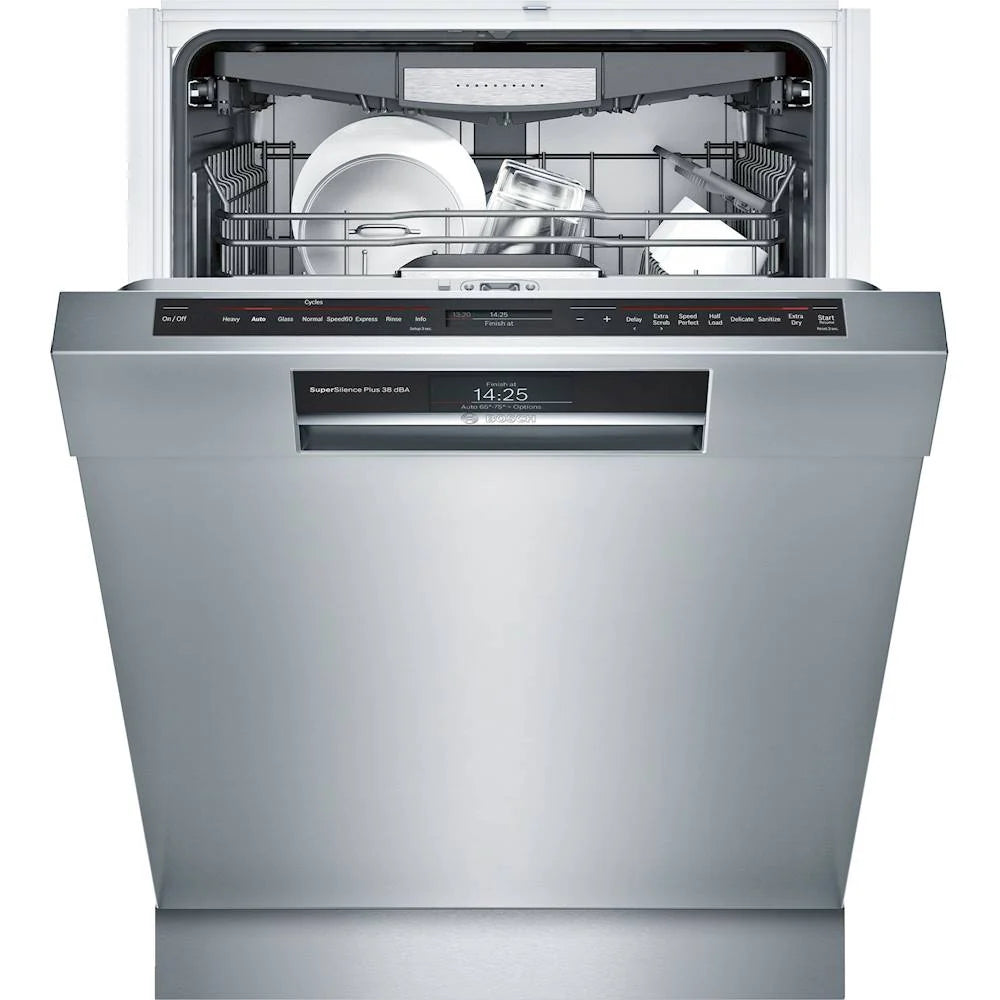 Bosch - Benchmark Top Control Built-In Dishwasher with Stainless Steel Tub, 3rd Rack, 38 dBa - Stainless steel