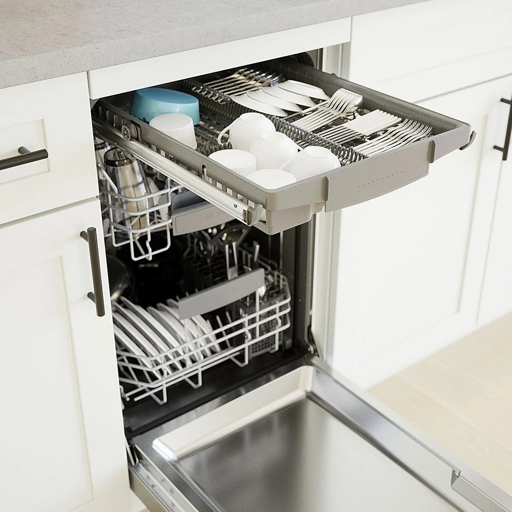 Bosch - 800 Series 18 Top Control Smart Built-In Dishwasher with 3rd Rack and 44 dBA - Silver