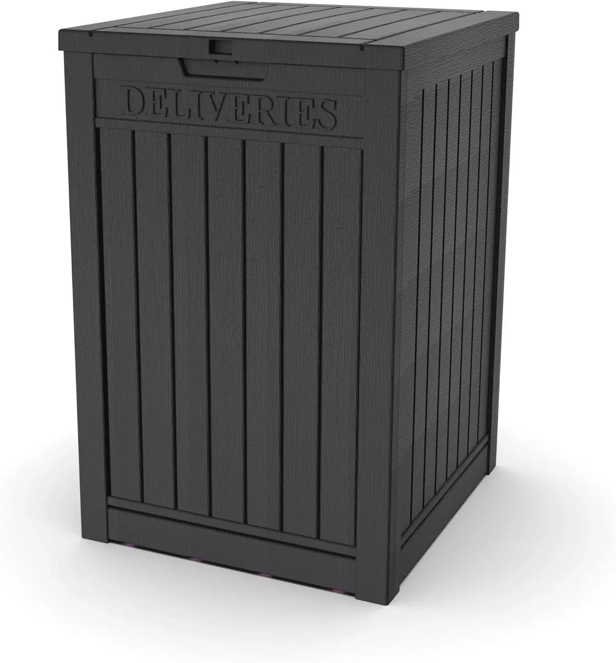 45 Gallon Waterproof Deck Box, Lockable Resin Storage Box for Patio Furniture Cushions Garden Tools and Outdoor Delivery Storage, Coffee