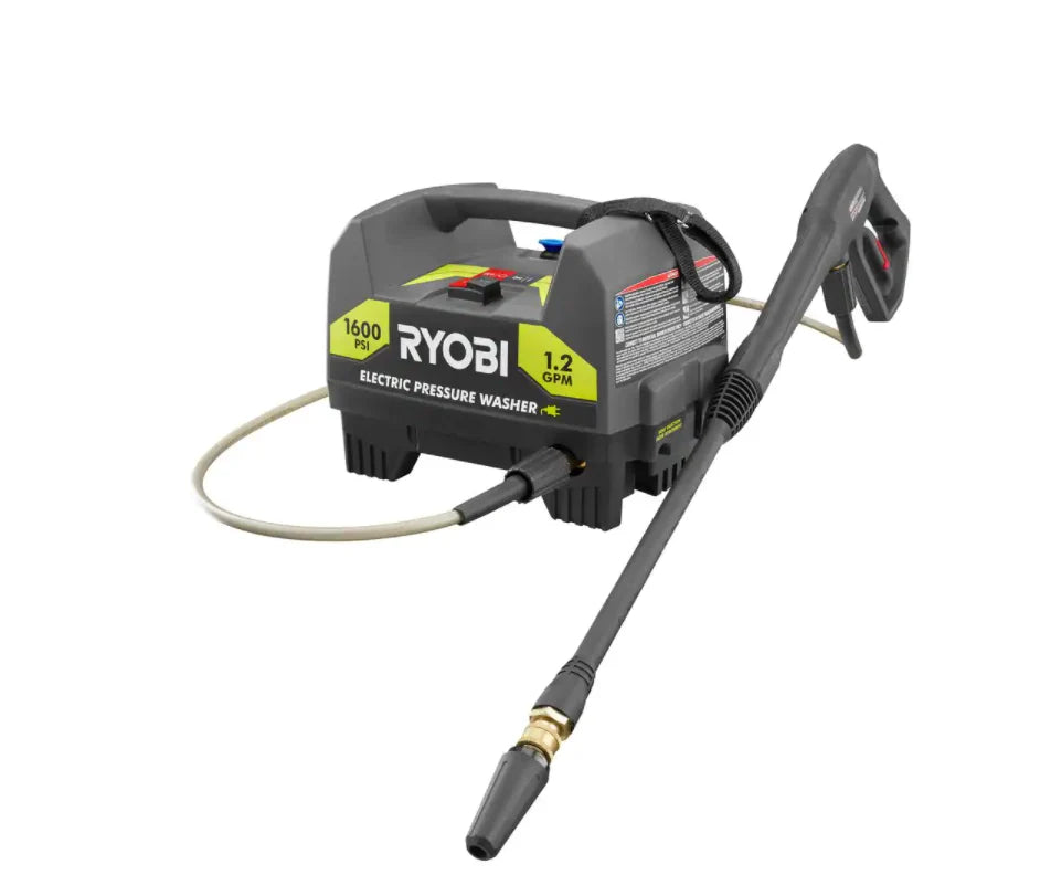 RYOBI 1600 PSI 1.2 GPM Electric Pressure Washer with 12 in. Surface Cleaner