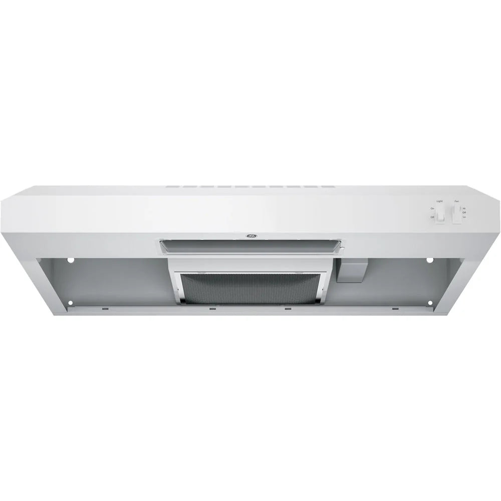 GE - 30 Convertible Range Hood - White on white