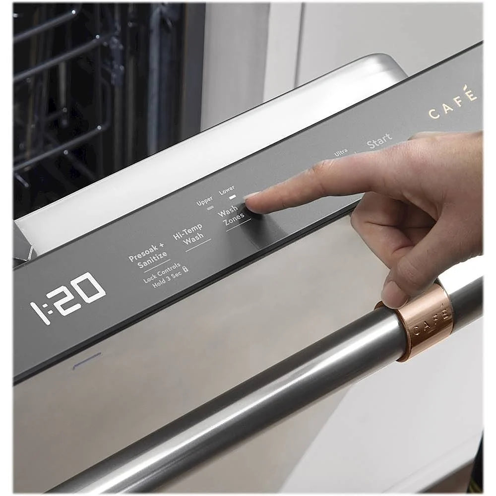 Café - 24 Top Control Tall Tub Built-In Dishwasher with Stainless Steel Tub - Stainless steel