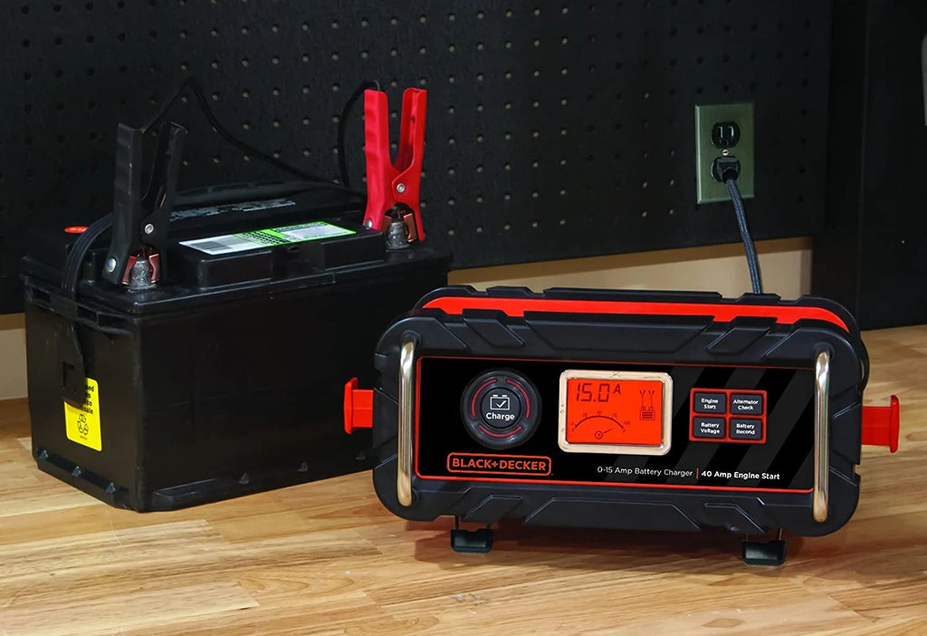 BLACK+DECKER BC15BD Fully Automatic 15 Amp 12V Bench Battery Charger