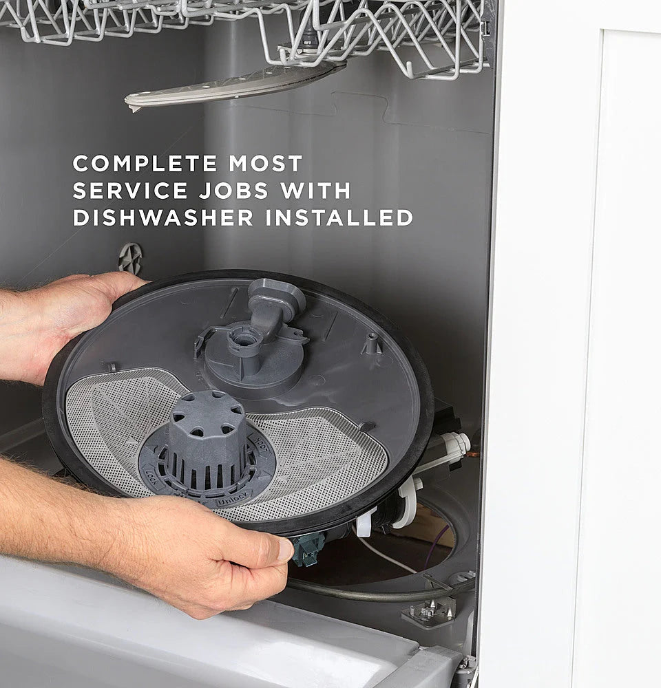 GE - Front Control Built-In Dishwasher with 55 dBA - Bisque