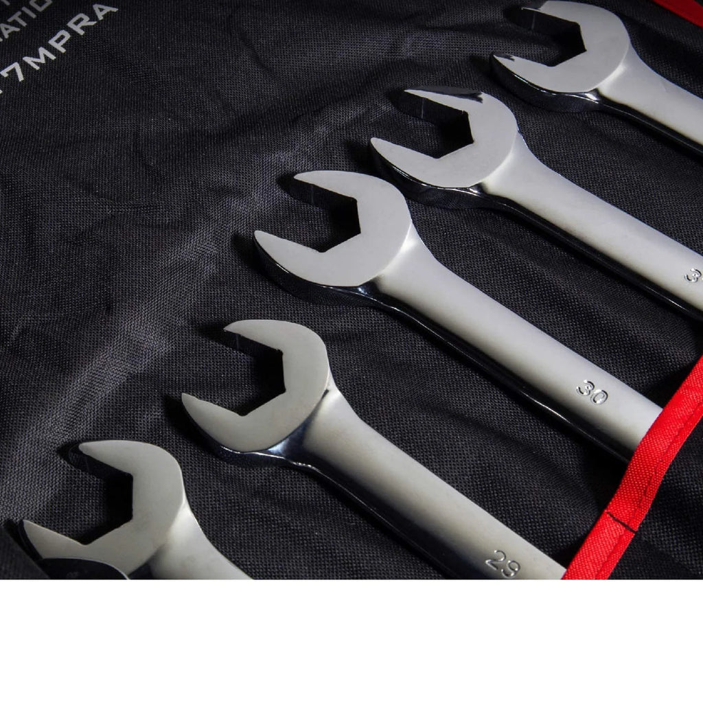 Sunex 9917MPR Fully Polished V-Groove Combination Metric Wrench Set, 25 Piece