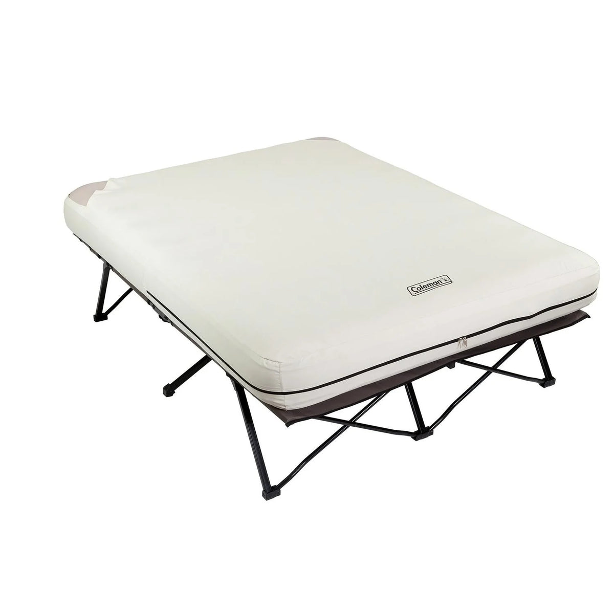 Coleman Cot and Thick Queen Air Mattress Combo Side Tables， Pump Included