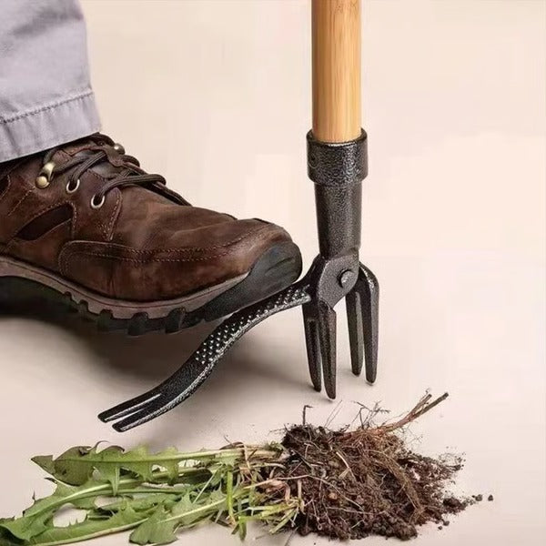 Four Claw Weed Puller with Detachable Head and Ergonomic Grip for Standing  Operation