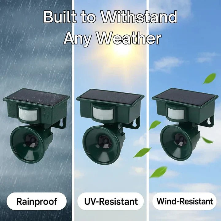 Bird Repeller with Motion Sensor and Adjustable Sensitivity, Weather-Resistant