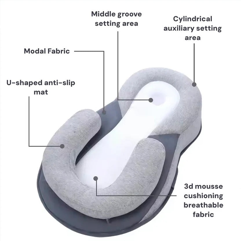 Baby Incline Cushion with Adjustable Leg Support for Newborns 0-12 Months
