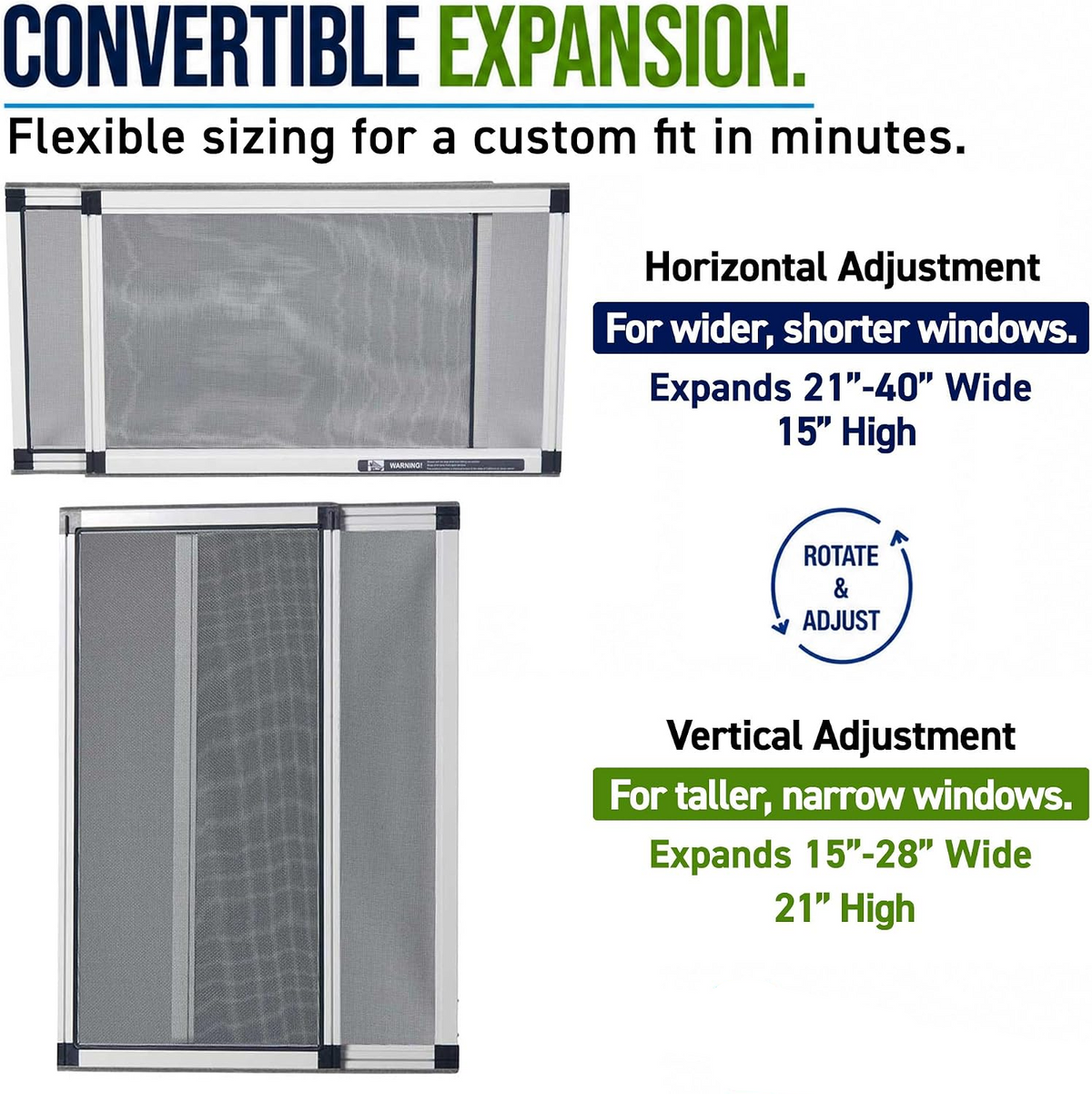 Expandable Window Screen with Fiberglass Mesh and Felt Seal