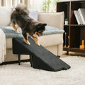 Convertible Dog Ramp with Padded Steps and Suction Cup Base for Beds and  Couches