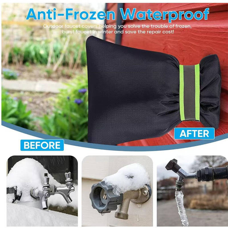 4 Pack Outdoor Faucet Covers for Winter, Insulated Spigot Covers 6.7x8.3 Inch, Waterproof Freeze Protection