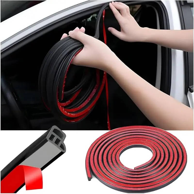 Car Door Sealing Strip, Waterproof and Dustproof Weatherstrip, Noise Reduction Car Accessory