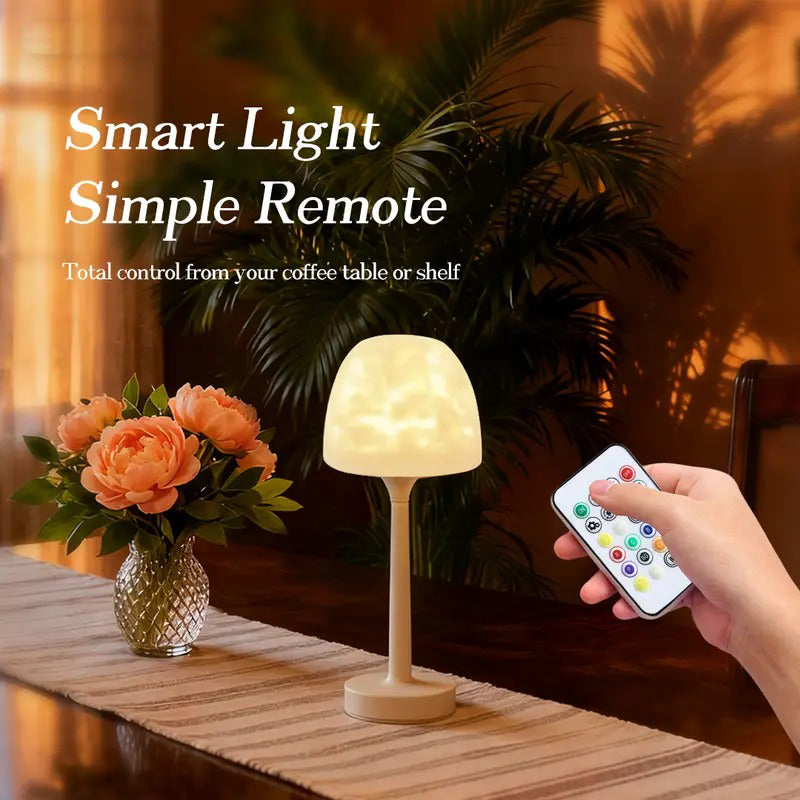 Aurora Ocean Wave Desk Lamp, 16 Color Water Ripple Ambient Light with Remote for Bedroom, Living Room and Study