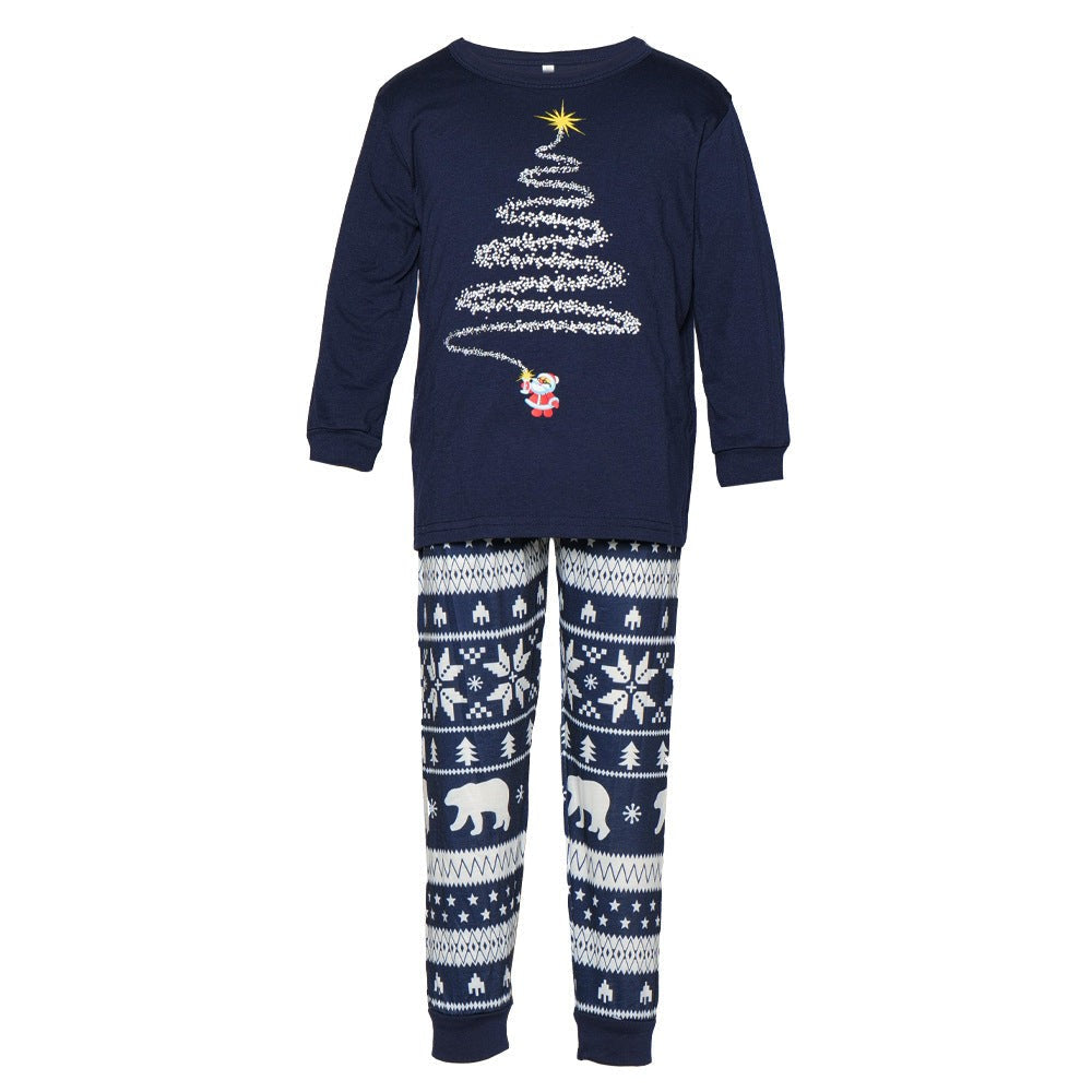 Family Matching Christmas Pajamas with Reindeer and Snowflake Print, Red or Blue