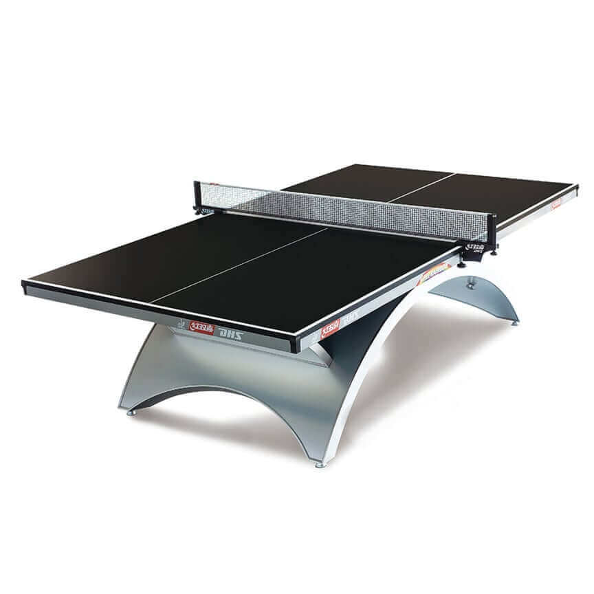 DHS Neo Rainbow 5 T.T. Table (Black Top With Silver Rim & Silver Base)